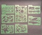Vtg 1993 Stencil Box Set (24) by Highlights for Children. Animals/Letters/#s. — photo 4