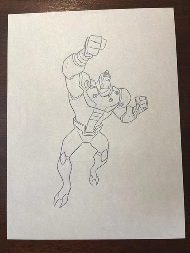 10 BEN 10 ORIGINAL PENCIL ARTWORK CREATED FOR CARTOON NETWORK'S STYLE GUIDES - Picture 10 of 11