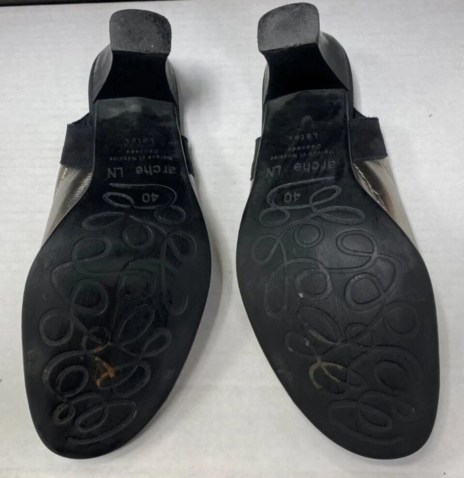 Arche France Mujer Eslinga Espalda Plateada Metálica Sandalias Zapatos con Tacones Talla 9 Foto 4 de 4