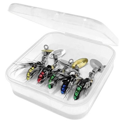 5pcs Insect Flies Fly Fishing Lures Baits Sequins Fishing Hook Decoy Lures