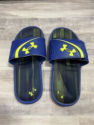 Under Armour Ignite VI Graphic Footbed Slides Sandals Padded Size 3