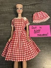 Vintage Barbie Clone Clothes - Red Day Dress With Matching Panties - 1960s