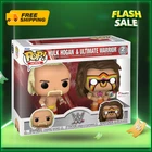 HOT-Hulk Hogan & Ultimate Warrior Funko Fanatics Exclusive Pop! Vinyl 2-Pack Set