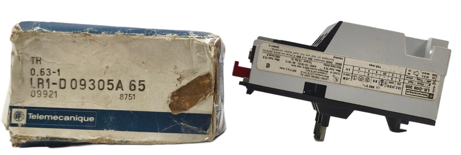 Relais De Surcharge Telemecanique LR1 D09305 A65 10A