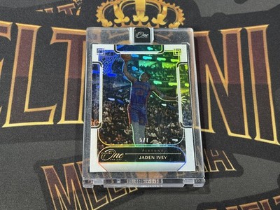 Jaden Ivey 2023-24 Panini One & One Basketball #40 White Prizm /7 (FOTL,SN,SSP)