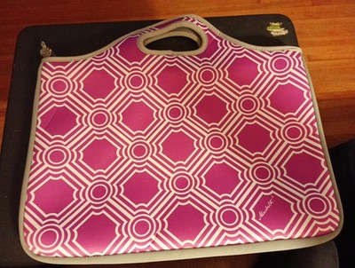 Macbeth Collection by Margaret Joseph, Purple Gray Laptop Bag 16'' X  11'' NWOT