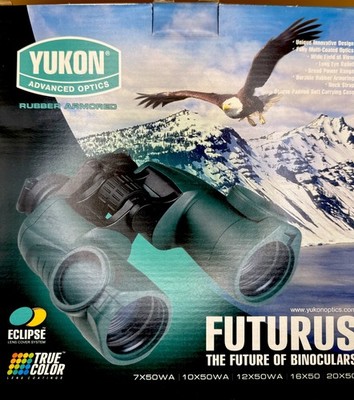 Yukon futurus 10 x 50 wa. green.  2 set of lenses covers. Black nylon bag.