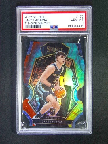 2022 Panini Select Basketball Tie-Dye Die-Cut Jake LaRavia #175 PSA 9