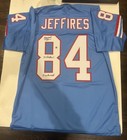 Haywood Jeffries Signed/Inscribed Custom Jersey XL Houston Oilers - Wilder Auth — photo 1