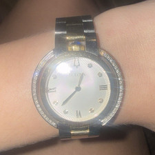 Bulova Women s Two-Tone Stainless Steel Quart...