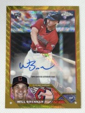 Will Brennan 2023 Topps Chrome Auto Gold Wave Autograph SP Giants #/50