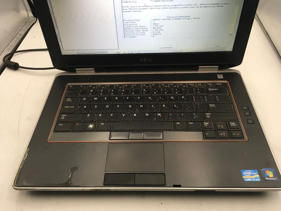 DELL LATITUDE E6420 - BOOTS TO BIOS/BAD LCD - INTEL I7 2620M - 4GB RAM - READ-BB - Image 4 of 4