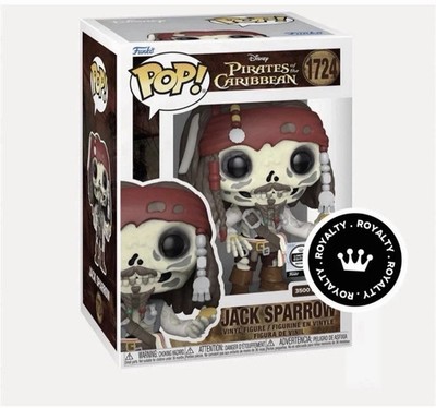 Funko Pop! Pirates of the Caribbean Jack Sparrow Skeleton 1724 Royalty InHand