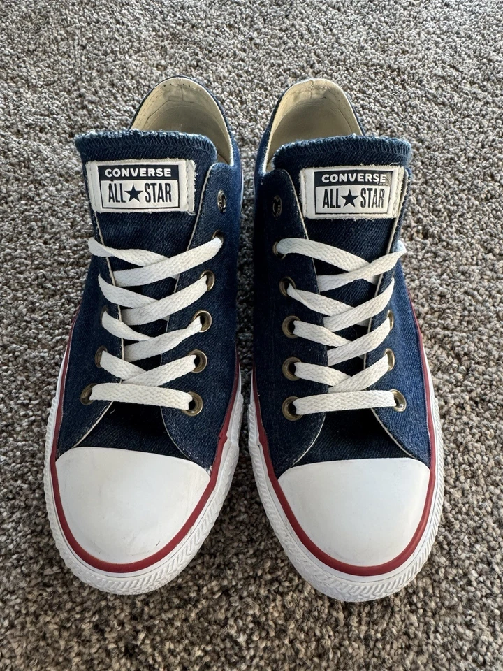 Chuck Taylor All Star Lona Top Bajo Azul Rojo Mujer’s 8 Hombre’s 6 Unisex Foto 3 de 4