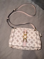 GUESS Crossbody Purse Cream Blush Pink Monogram Bag