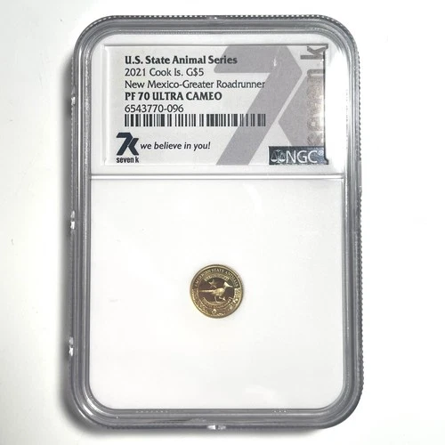 2021 U.S State Animal Series NGC PF70 .999 Gold New Mexico Roadrunner $5 1/2G