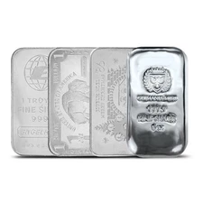 1 oz Silver Bar (Varied Condition, Any Mint) Random Brand