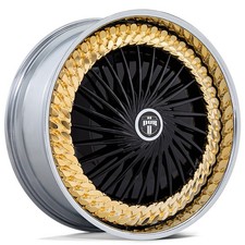 24x9 Dub Forged S835 Lynk Gold Gloss Black Polished Lip Spinner Rims 4pcs A1 24x9 Dub Forged S835 Lynk Gold Gloss Black Polished Lip Spinner Rims 4pcs A1