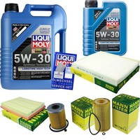 Mann Inspektionspaket 6L Liqui Moly Longtime 5W-30 FüR Opel Zafira A 2.0 Dti 16V