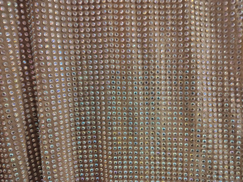 Women’s Size XL Regular Silver Metallic Mesh Rhinestone Mock Neck Jumpsuit