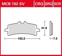 TRW Bremsbelag Sinter Racing (FüR: Kawasaki Ninja H2 SX SE ABS ZXT02A 18 Vorne )