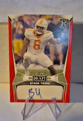 2023 Leaf Draft - Autographs Byron Young #BA-BY1 Red (AU, RC)