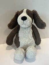 JELLYCAT SMALL BASHFUL FUDGE PUPPY DOG, about 8", Retired