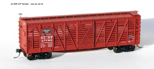 Accurail H0 4709 - 40´ Wood Stockcar SLSF Frisco #47789 (assembled); NEU & OVP | Zustand: Neu