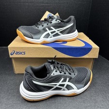ASICS Upcourt 5 GS Kids Athletic Sneakers White/Black, Size 3.5, New