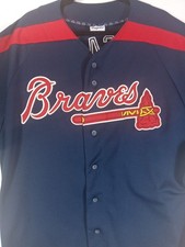 Vintage Majestic Atlanta Braves Brian McCann #16 Blue MLB Stitch Jersey Men 2XL