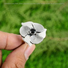 Valentines Deal 925 Sterling Silver Black Onyx Gemstone Daughter Flower New Ring