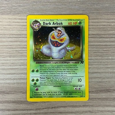 HOLO Dark Arbok Pokémon TCG Carte Niveau 1 Team Rocket 2/82 - Photo 1/4