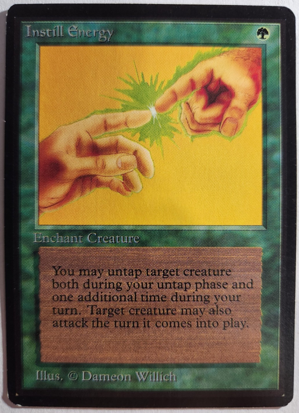 MTG - Beta - Instill Energy - LIght Play - Green - Enchantment