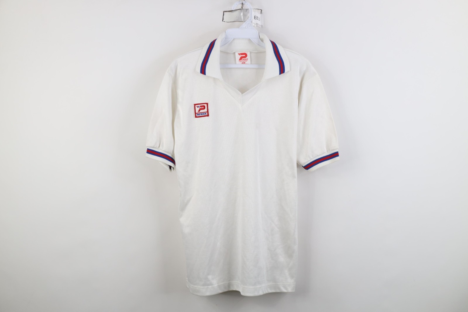 Deadstock Vintage 70s Mens Medium Blank Short Sleeve Collared Soccer Jersey USA