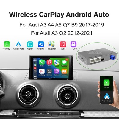 Wireless Android Auto CarPlay for Audi A3 Q2 2012-2021 A3 A4 A5 Q7 B9 2017-2019
