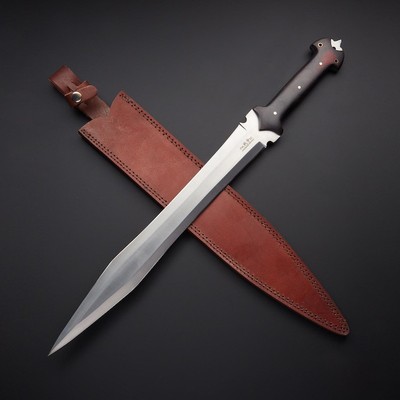 Custom Handmade Carbon Steel Blade Roman Gladius Sword Hunting Sword Camping