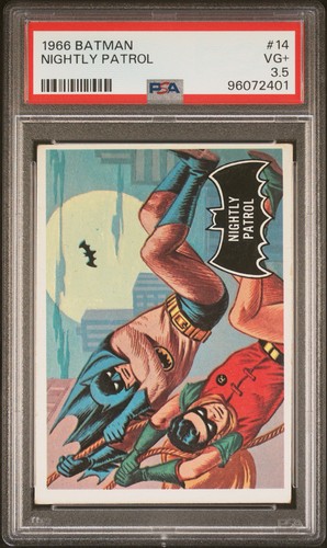 1966 Topps Batman Black Bat #14 Nightly Patrol — PSA 3.5