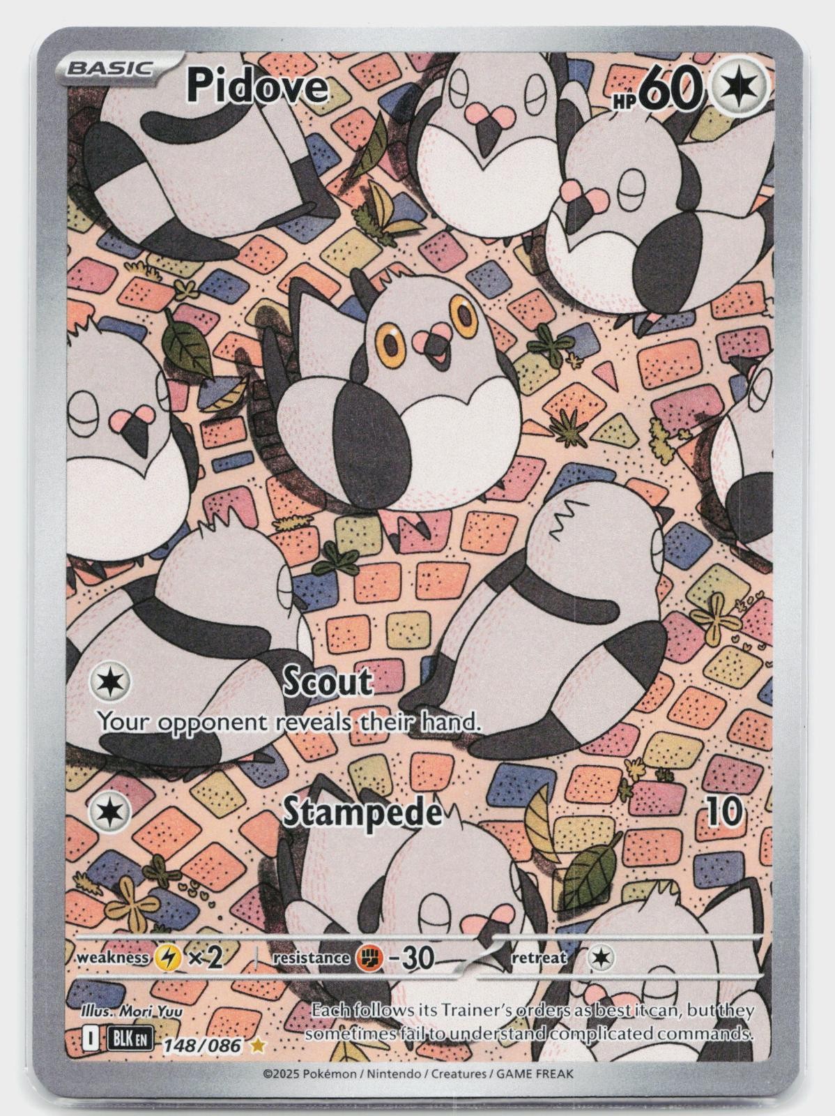 Pidove 148/086 Black Bolt Pokemon NM/M