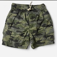 Boy's Wonder Nation Camouflage Shorts Size Small 6-7 Elastic Waist Pull On