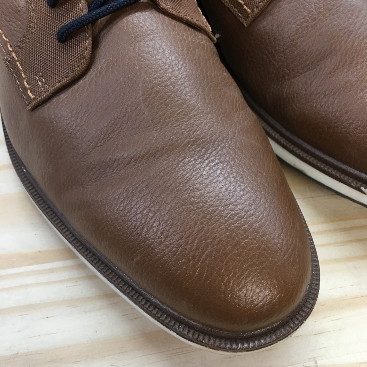 Aldo Shoes Sz 10 M‎ Almond Toe Brown Derby Oxfords Synthetic Men Braz – Men Cognac Oxford shoe - ALDO main image 3