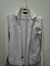 Oxford Button Up Shirt Blue/White Stripe Used Medium