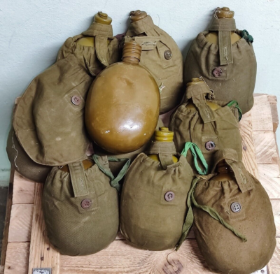 壺 USSR Army WW2 War Original Green Canteen Soviet Soldier Water