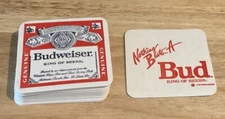 Vintage Lot Of 25 Budweiser Beer Cardboard Coasters Brand NEW