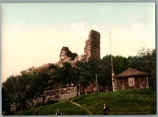 Rothenburg. castle ruin. PZ vintage photochromic, Germany photochromic, vint