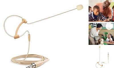Single Ear Headset Microphone Earset Headworn Mic for Wireless System Bodypack 