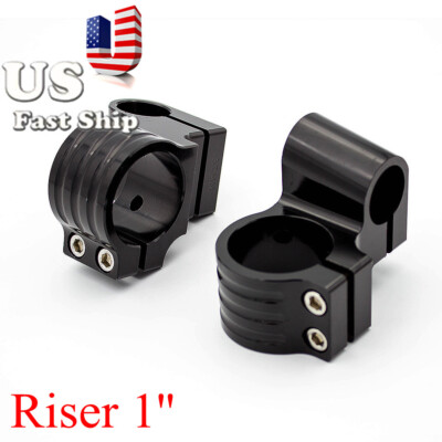 Universal Motorcycle Raise 33MM Clip On Handlebar Mount Bracket Clamp Head Black