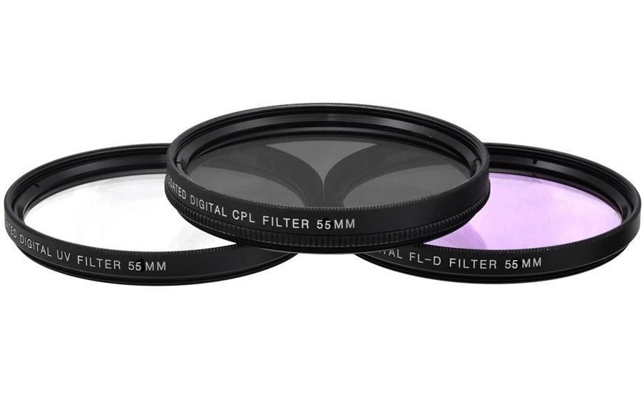 55mm Filter Set UV-CPL-FLD for Sony Cyber-shot DSC-H400 DSC-HX400 DSC-HX300 - Image 2 of 4