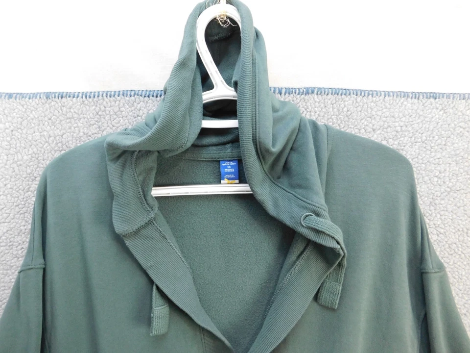 Sudadera con capucha verde de felpa francesa XS Old Navy para mujer Foto 2 de 4