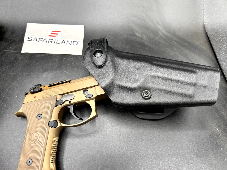 New SAFARILAND Beretta 92 M9, M9A1 M9A3 Belt Holster, Black  6280-73  RIGHT HAND - Image 4 of 4