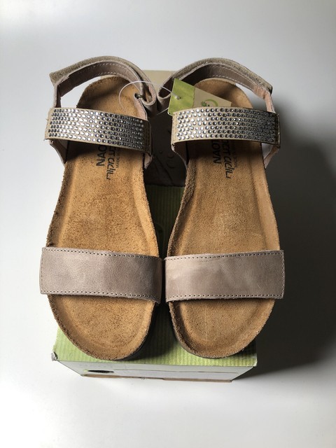 NAOT Women's Khaki Beige Leather 'Lisa' Strappy Sandals Wedge Size 6 M EU37 NWB for sale online